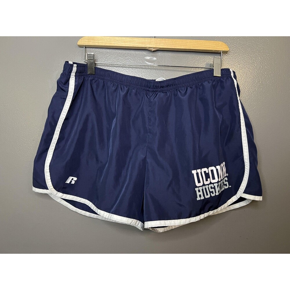 UConn Huskies Running Shorts Women's Large Blue NCAA Basketball Russell Athletic